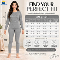 Bimla Traders Women's Thermal Top & Bottom Set | Warm Winter Innerwear