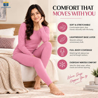 Bimla Traders Women's Thermal Top & Bottom Set | Warm Winter Innerwear