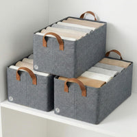 Bimla Traders Clothes, Foldable Clothes Storage Baskets for Wardrobe, Books, Saree, Shirts, Stationery Paper, Document Toy,and Blankets Storage Box with Handles | 26 Liter |