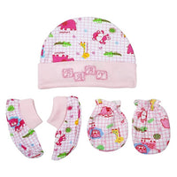 BTfash Newborn Baby Soft Mitten Set with Booties and Cap