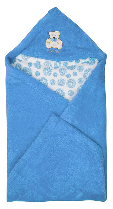 BTfash Newborn Baby Light Weight Fur Lined Hodded Blanket or Wrapper or Sleeping Bag - Pack of 1