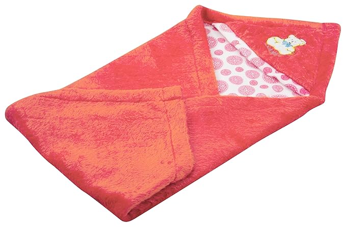 BTfash Newborn Baby Light Weight Fur Lined Hodded Blanket or Wrapper or Sleeping Bag - Pack of 1
