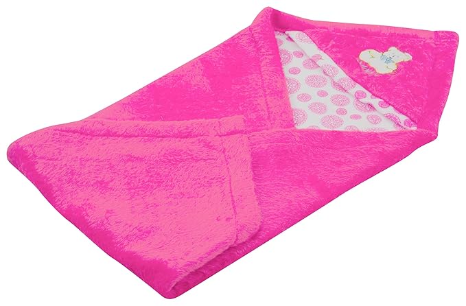 BTfash Newborn Baby Light Weight Fur Lined Hodded Blanket or Wrapper or Sleeping Bag - Pack of 1
