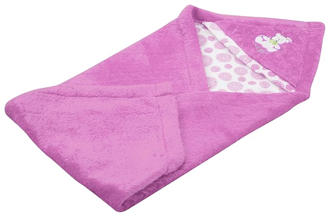 BTfash Newborn Baby Light Weight Fur Lined Hodded Blanket or Wrapper or Sleeping Bag - Pack of 1