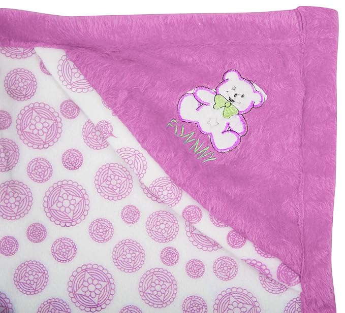 BTfash Newborn Baby Light Weight Fur Lined Hodded Blanket or Wrapper or Sleeping Bag - Pack of 1