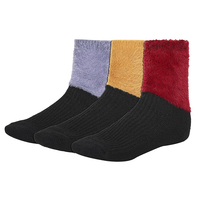 BTfash Womens Ankle Length Warm & Thick Socks Pack of 4