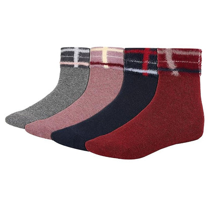 BTfash Womens Ankle Length Warm & Thick Socks Pack of 4