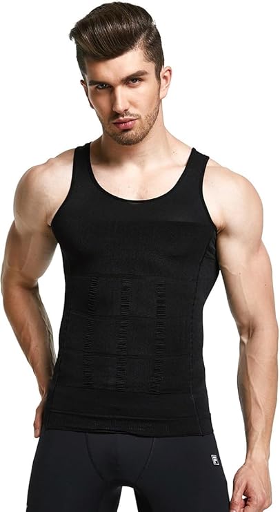 BTfash Mens Slimming Body Shaper Vest, Stretchable Tummy Tucker Tank Top