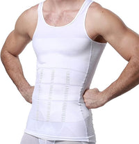 Btag Mens Slimming Body Shaper Vest, Stretchable Tummy Tucker Tank Top