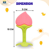 Bimla Traders Baby Tree and Fruits Shape Teether Teething | Natural Organic Freezer Safe for Newborn Infant, Babies | Silicone BPA Free | Gum Pain Relief 3D Soother Set