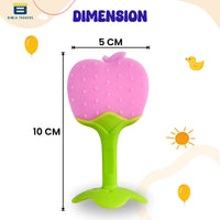 Bimla Traders Baby Tree and Fruits Shape Teether Teething | Natural Organic Freezer Safe for Newborn Infant, Babies | Silicone BPA Free | Gum Pain Relief 3D Soother Set