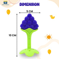 Bimla Traders Baby Tree and Fruits Shape Teether Teething | Natural Organic Freezer Safe for Newborn Infant, Babies | Silicone BPA Free | Gum Pain Relief 3D Soother Set