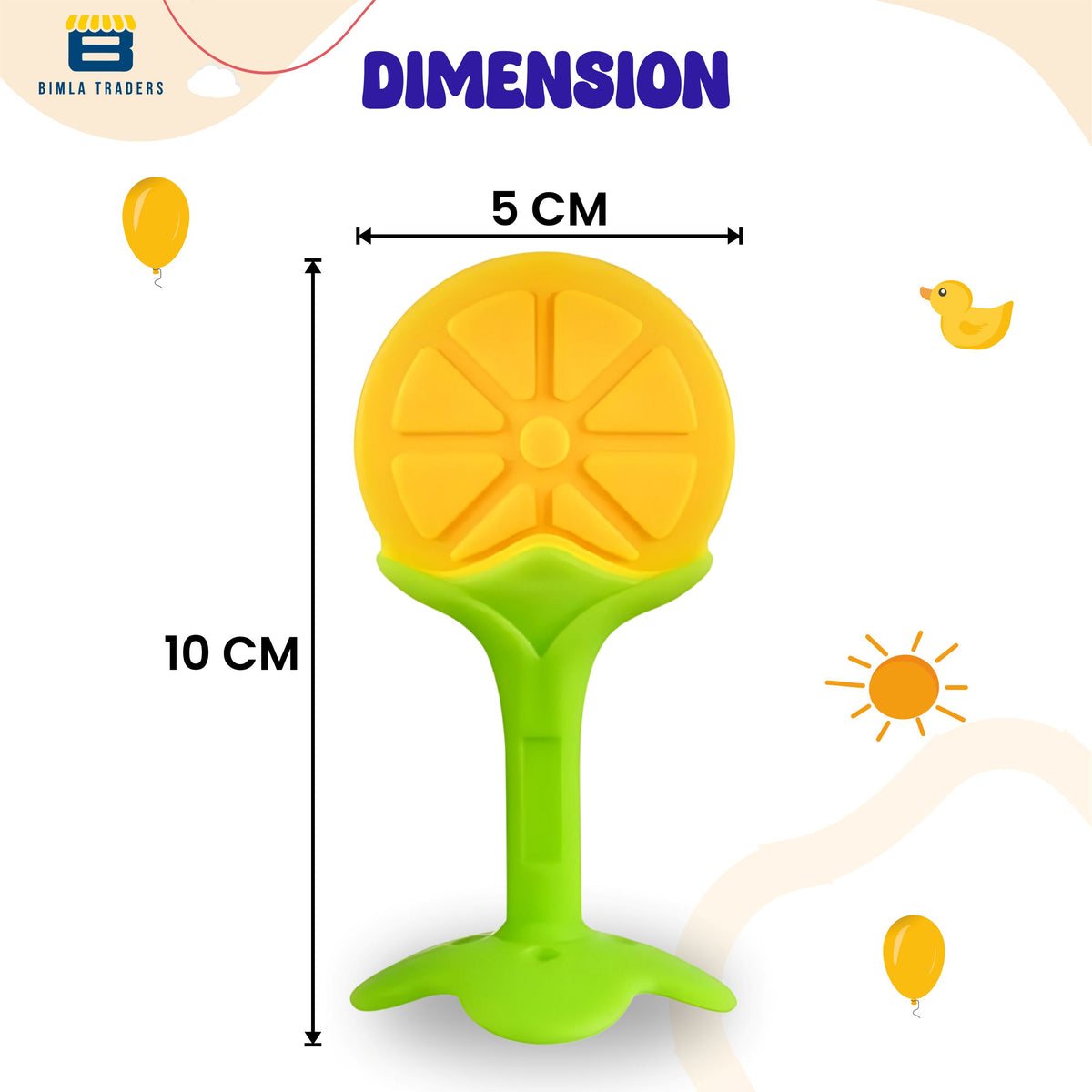 Bimla Traders Baby Tree and Fruits Shape Teether Teething | Natural Organic Freezer Safe for Newborn Infant, Babies | Silicone BPA Free | Gum Pain Relief 3D Soother Set