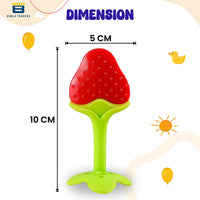 Bimla Traders Baby Tree and Fruits Shape Teether Teething | Natural Organic Freezer Safe for Newborn Infant, Babies | Silicone BPA Free | Gum Pain Relief 3D Soother Set