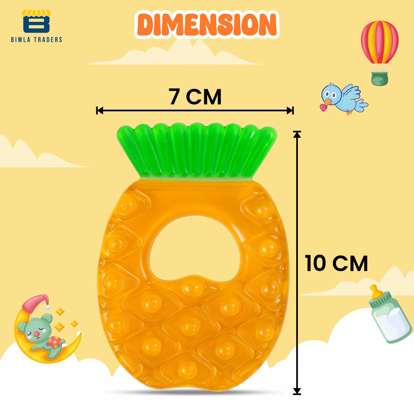 BTfash Baby Water Filled Silicone Cooling Teether | Soft Teething Toy for Babies | Soothes Gums and Easy to Grip | Non-Toxic Food Grade Bpa-Free for Toddlers, Infants | Design May Vary