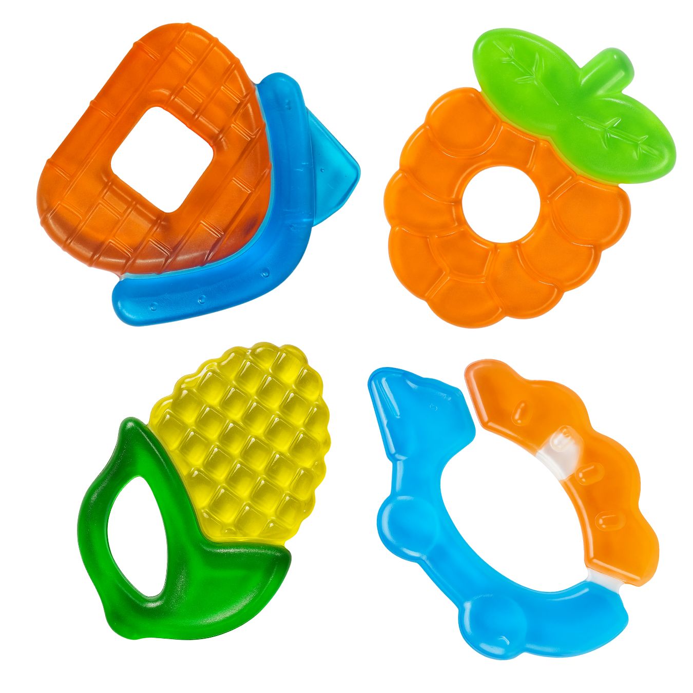 BTfash Baby Water Filled Silicone Cooling Teether | Soft Teething Toy for Babies | Soothes Gums and Easy to Grip | Non-Toxic Food Grade Bpa-Free for Toddlers, Infants | Design May Vary