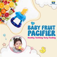 BTfash Baby Silicone Pacifier - Fruit & Food Feeder | Anti Choking Fruit Pacifier | BPA Free Soother | Soft Nibbler/Feeder with Extra Mesh for Newborn, Infants, Toddlers