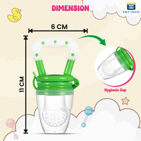 BTfash Baby Silicone Pacifier - Fruit & Food Feeder | Anti Choking Fruit Pacifier | BPA Free Soother | Soft Nibbler/Feeder with Extra Mesh for Newborn, Infants, Toddlers