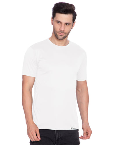 BTfash Men's Dri-Fit Round Neck Half Sleeve Solid Basic T-Shirt | Pack of 1