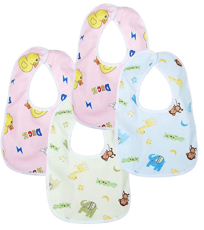 BTfash Babies Soft Button bib for Feeding, Crumb Catcher