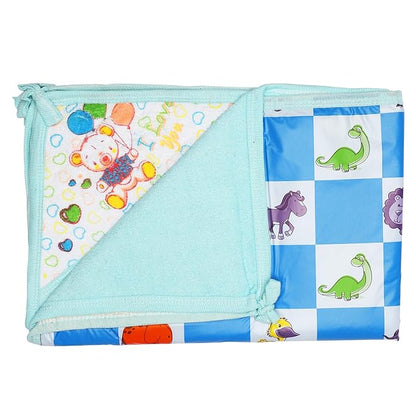 BTfash Baby 2 Layered Towel and Cotton Plastic Waterproof, Reusable Super Soft Wrapping Blanket and Mattress Protector