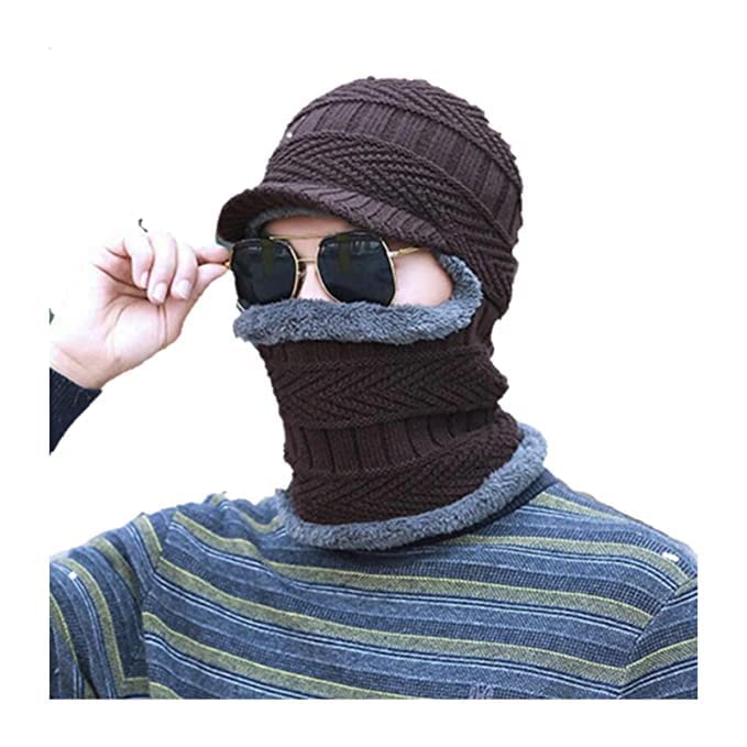 BTfash Mens Winter Beanie Hats Scarf Set