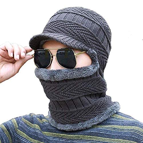 BTfash Mens Winter Beanie Hats Scarf Set