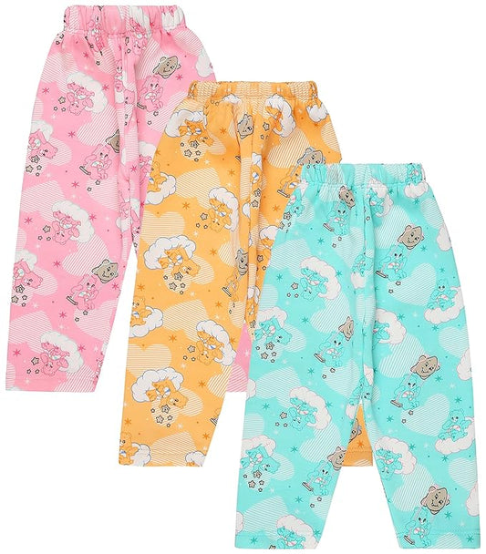 BTfash Unisex Kids Regular Fit PolyCotton Pajama Pants Pack of 3