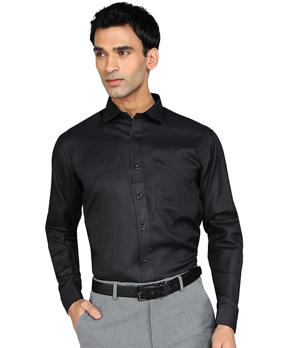 BTfash Men's Solid Slim Fit Cotton Formal Full Sleeve Shirt