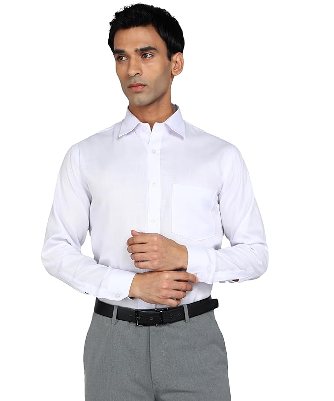 BTfash Men's Solid Slim Fit Cotton Formal Full Sleeve Shirt