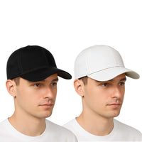 Btag Classic Plain Adjustable Baseball Cap for Men and Women, Unisex Cap for All Seasons (Pack of 2)