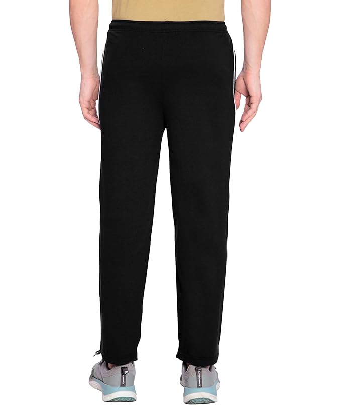 Btag Mens Regular Fit Comfortable Cotton Track Pants with Both Side Zipper Pocket