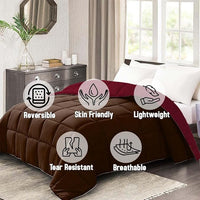 Btag Microfiber Reversible AC Comforter or Blanket for Double Bed | Ultra Soft & Dual Colour All Weather Duvet 500 GSM