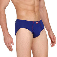 VIP Frenchie Plus Mens Solid Cotton Brief Elasticated Waistband Comfortable Innerwear Pack of 2 (White/Assorted)