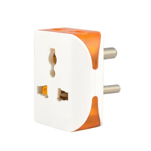 CRAE 6 Amp 3 In 1 Plug Rectangular Shape Plastic White Socket