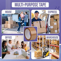 CRAE Brown Packaging Cello Tape For Office, Home and E-Commerce Packing | 100M
