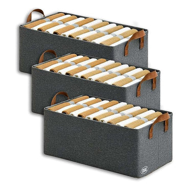 Crae Clothes, Foldable Clothes Storage Baskets for Wardrobe, Books, Saree, Shirts, Stationery Paper, Document Toy, with Handles |