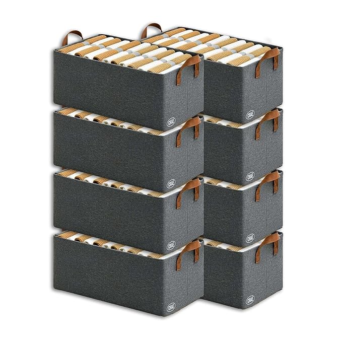 Crae Clothes, Foldable Clothes Storage Baskets for Wardrobe, Books, Saree, Shirts, Stationery Paper, Document Toy, with Handles |