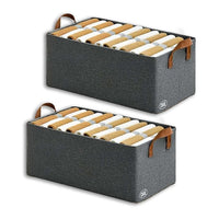 Crae Clothes, Foldable Clothes Storage Baskets for Wardrobe, Books, Saree, Shirts, Stationery Paper, Document Toy, with Handles |
