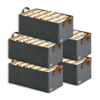 Crae Clothes, Foldable Clothes Storage Baskets for Wardrobe, Books, Saree, Shirts, Stationery Paper, Document Toy, with Handles |
