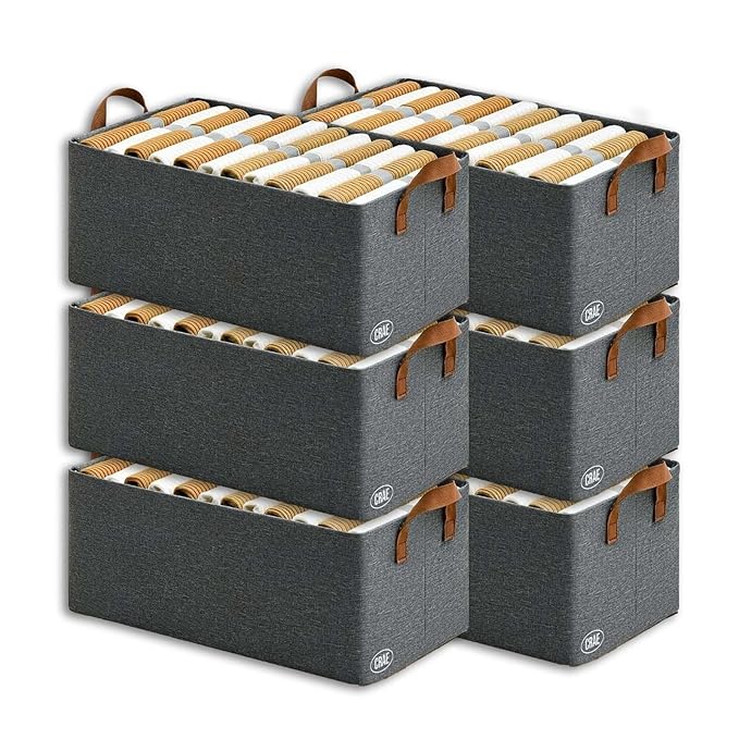Crae Clothes, Foldable Clothes Storage Baskets for Wardrobe, Books, Saree, Shirts, Stationery Paper, Document Toy, with Handles |