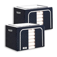 Crae Clothes, Foldable Clothes Storage Baskets for Wardrobe, Books, Saree, Shirts, Stationery Paper, Document Toy, with Handles |