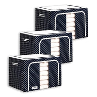 Crae Clothes, Foldable Clothes Storage Baskets for Wardrobe, Books, Saree, Shirts, Stationery Paper, Document Toy, with Handles |