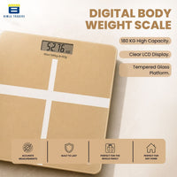 Bimla Traders Premium Digital Body Weight Scale | 26×26 cm Wide Platform | Clear LCD Display | Anti-Skid Base | 180 kg Capacity Cross Design