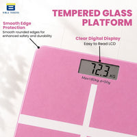 Bimla Traders Premium Digital Body Weight Scale | 26×26 cm Wide Platform | Clear LCD Display | Anti-Skid Base | 180 kg Capacity Cross Design