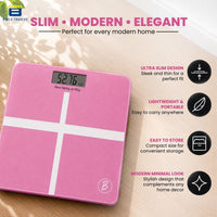 Bimla Traders Premium Digital Body Weight Scale | 26×26 cm Wide Platform | Clear LCD Display | Anti-Skid Base | 180 kg Capacity Cross Design