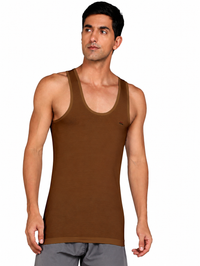 LUX VENUS Men's Round Neck Sleeveless Cotton Vest (Assorted, Pack of 1)