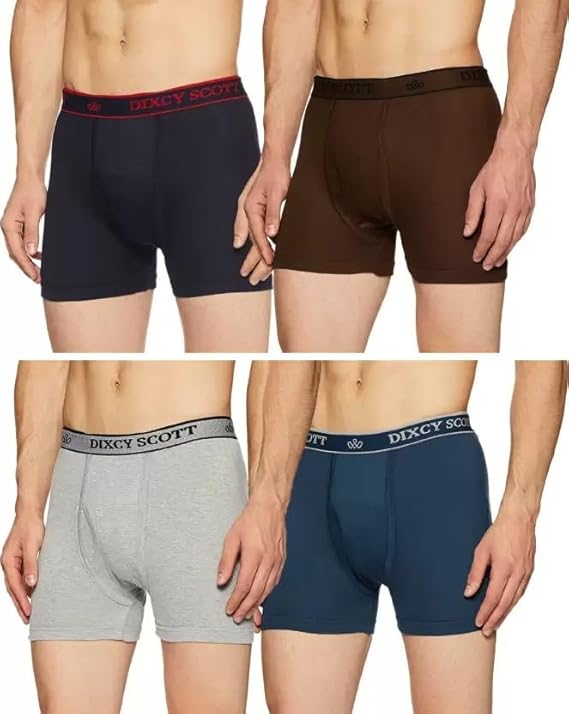 Dixcy Scott Men's Cotton Originals Trunk Snug Fit Solid Innerwear