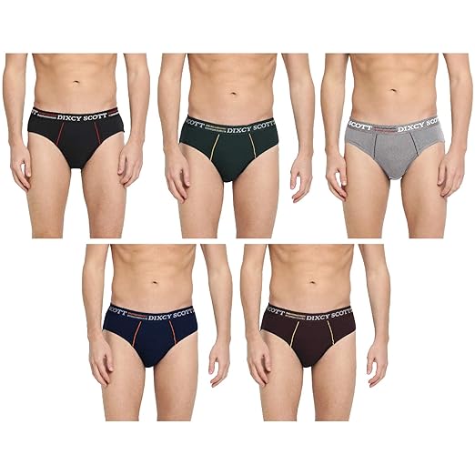 Dixcy Scott Men's Cotton Regular Briefs (Pack of 5)