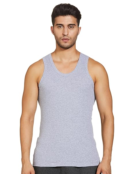 Dixcy Scott Men's Super Combed Cotton Round Neck Sleeveless Vest | Tag Free Comfort & Smartskin Technology